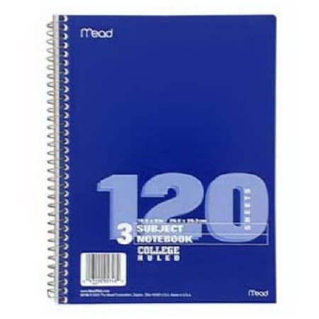 Mead 05748 8 X 0.5 In. White Paper Spiral Notebook - 120 Count